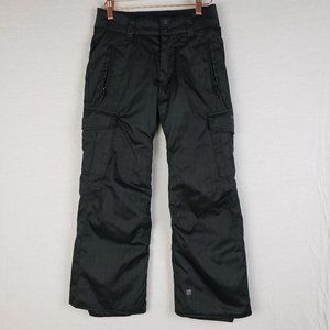 Quiksilver DryFlight Youth Kids Ski Snow Pants Black size S / 10 Cargo Utility